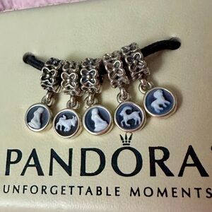 Retired‼️Authentic Pandora Cameo 925 ALE Stamped Zodiac Sign Dangle Charm ‼️